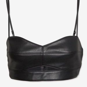 Bailey 43 faux leather bralette